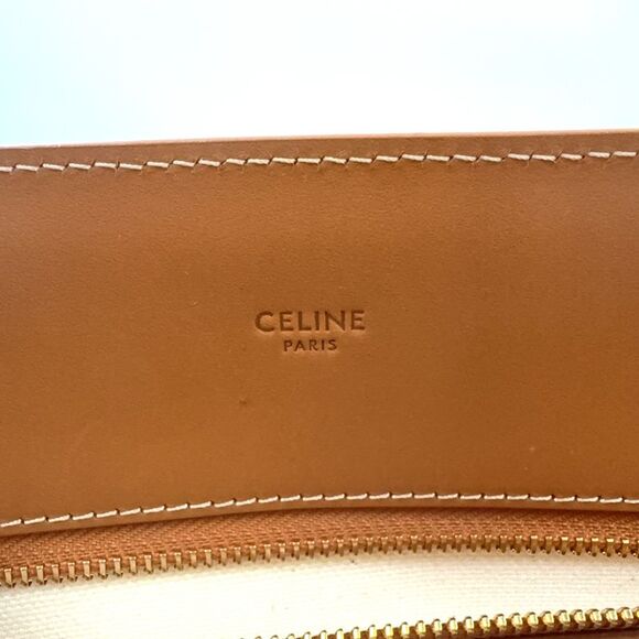 Celine Leather Cotton Tote Bag - Picture 5 of 10